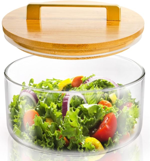 Glass Trifle Serving Bowl with Lid