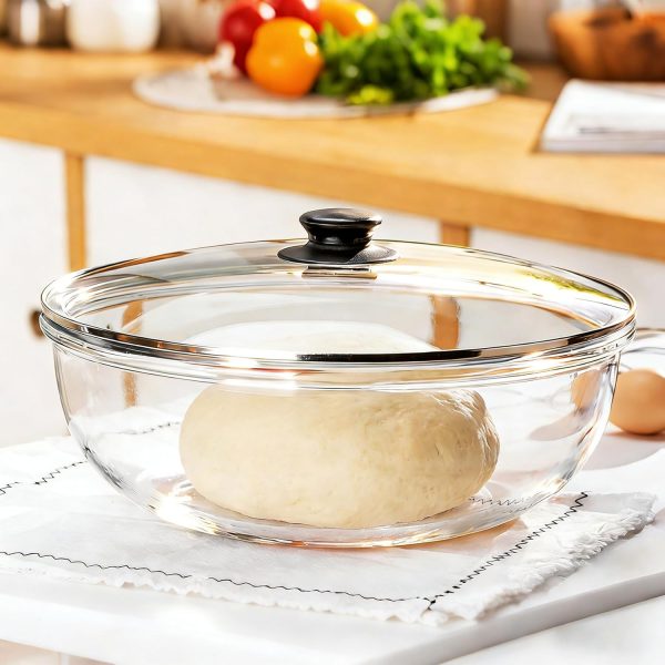 Large Glass Mixing Bowl with Lid