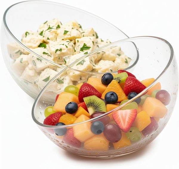 Stackable Glass Salad Bowl Set