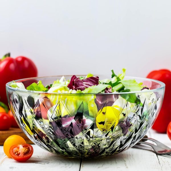 Decorative Glass Serving Bowl for Kitchen